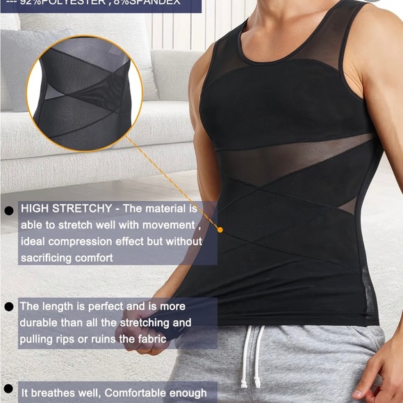 Men's Compression Shirt - Black - Picture 5 of 6